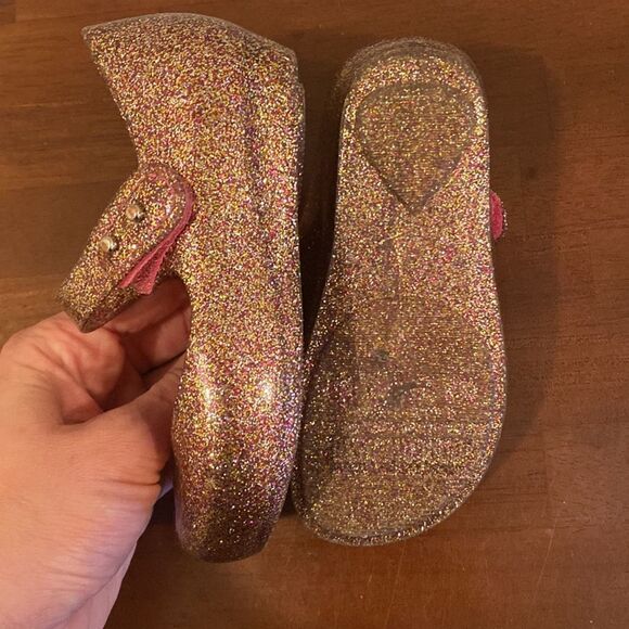 Mini Melissa Multi Colored Glitter Mary Jane Flats size 8 Toddler - Picture 3 of 10